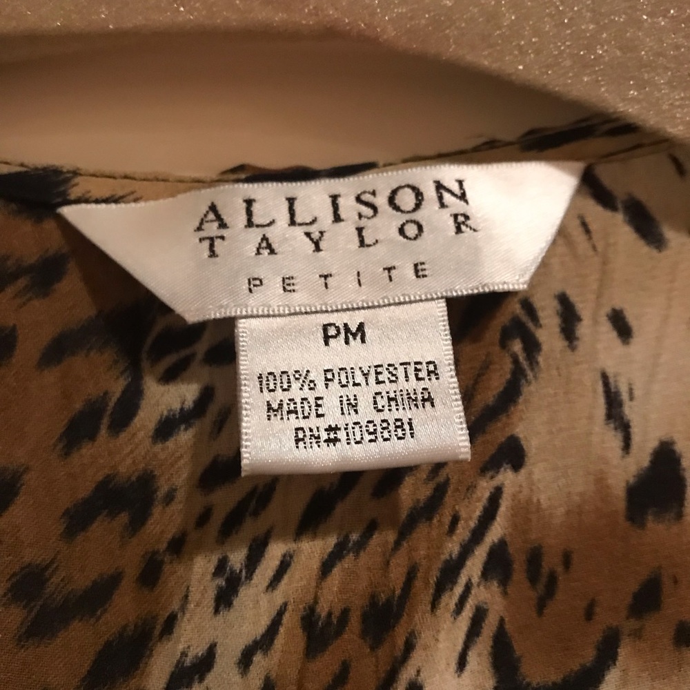 Allison Taylor Animal Print Ruffle Blouse - Picture 3 of 5